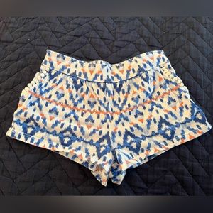 Oshkosh blue and orange ikat shorts, 24M